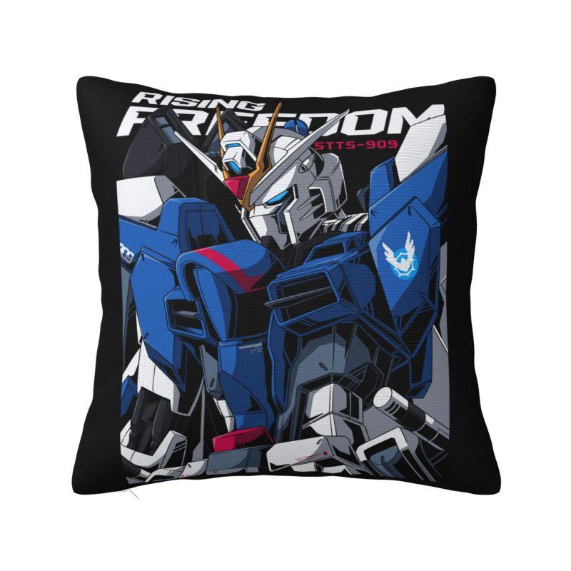 Custom Modern Gundams Robot Anime Cushion Cover for Sofa Velvet Game Manga Throw Pillow Case