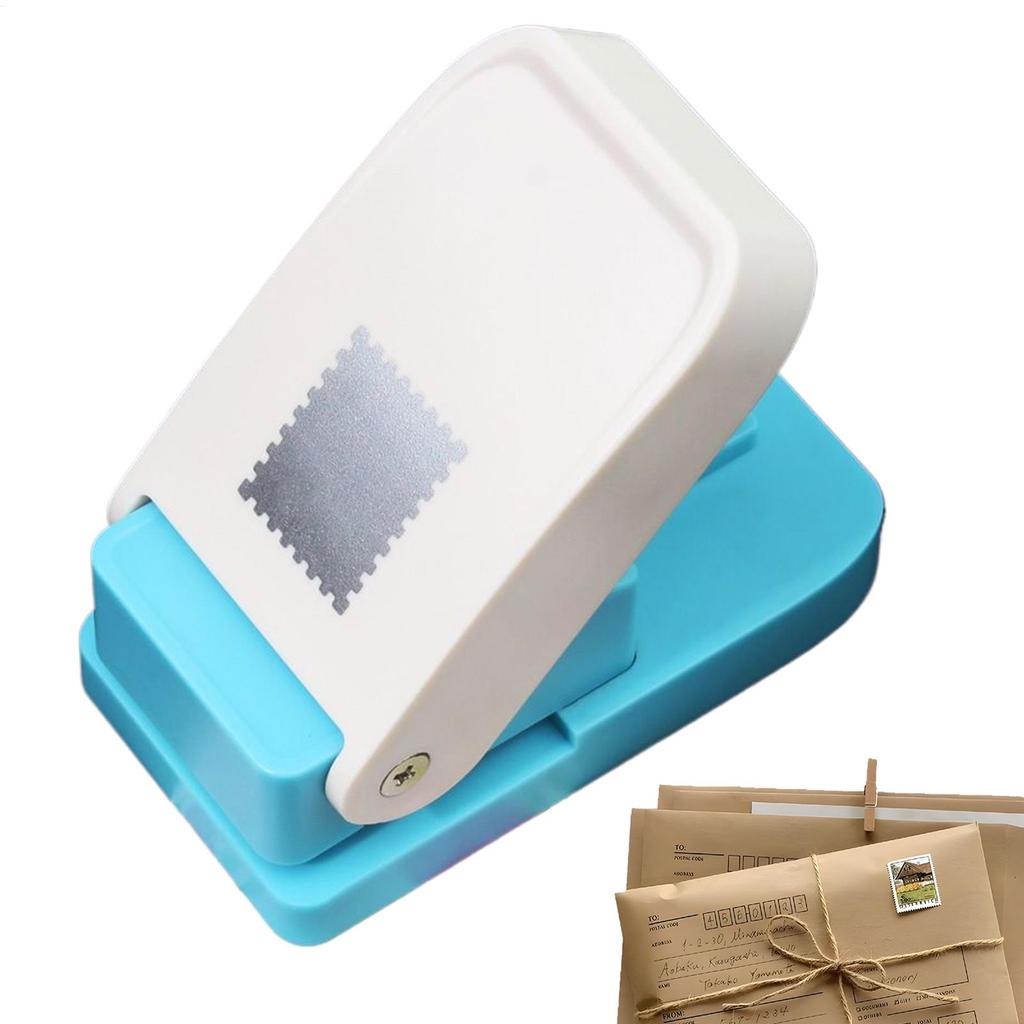 Square Punch Manual Portable Large Square Hole Postage Craft Puncher for Cardboard Scrapbook Postage Envelope Labels Wrapping