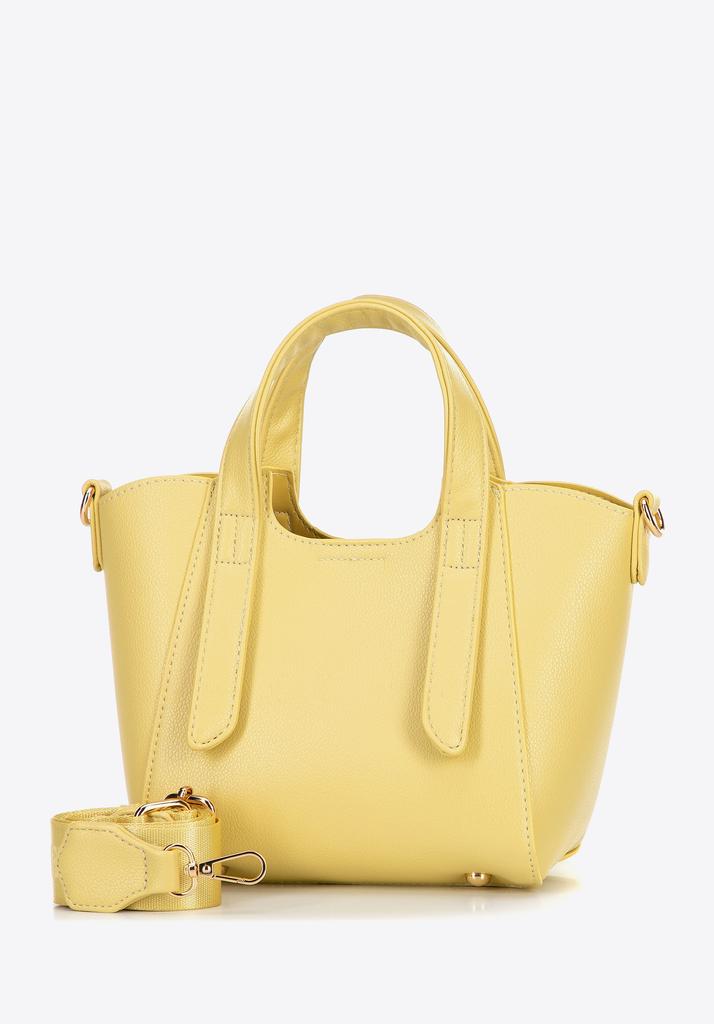 Wittchen Women's Mini Yellow Leatherette Case With Removable Pouch