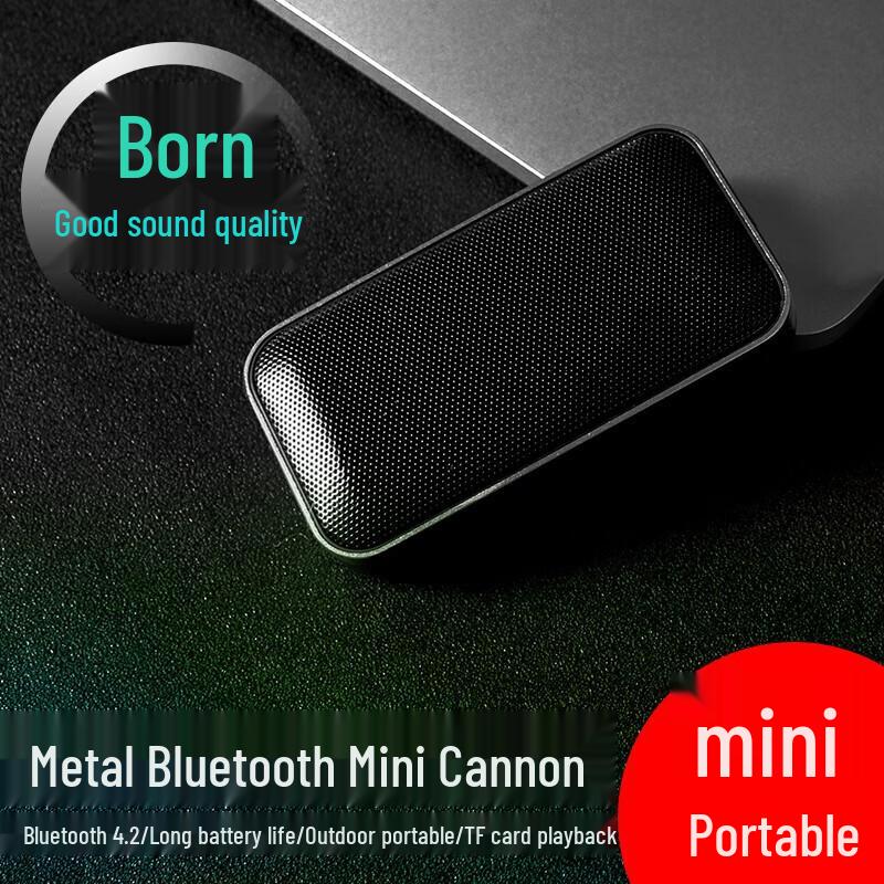 Compact Metal Portable Bluetooth Speaker CN Plug (adapter Included)