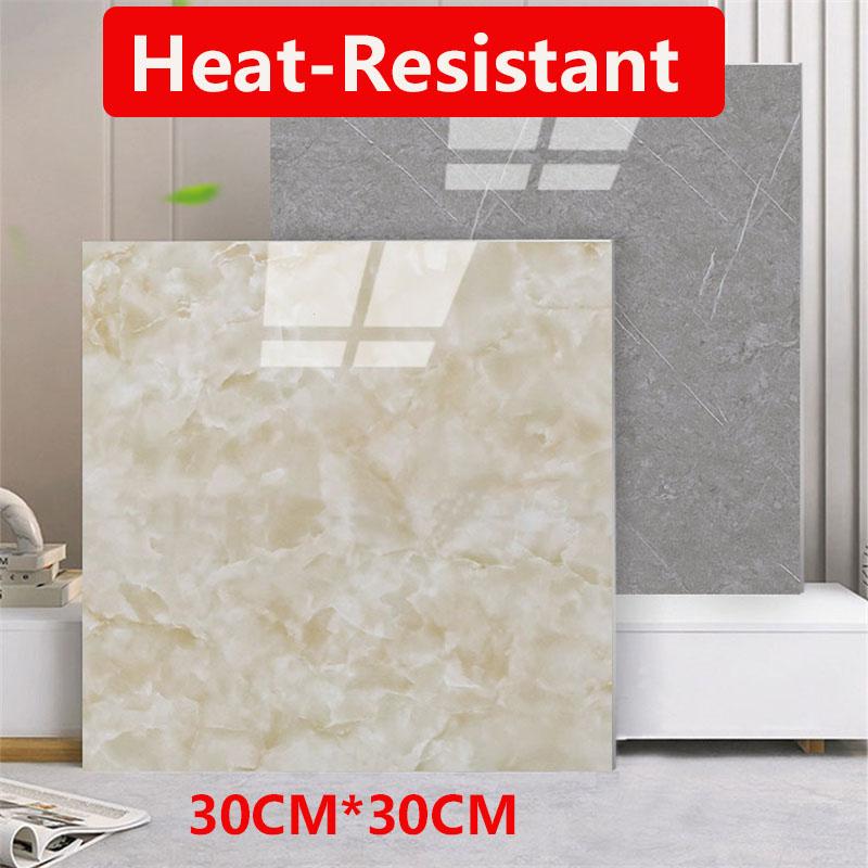 6PCS Ceramic-Look Wallpaper Self-Adhesive Waterproof Moisture-Resistant Wallpaper Exquisite Wallpaper for Living Room, Kitchen, Bathroom