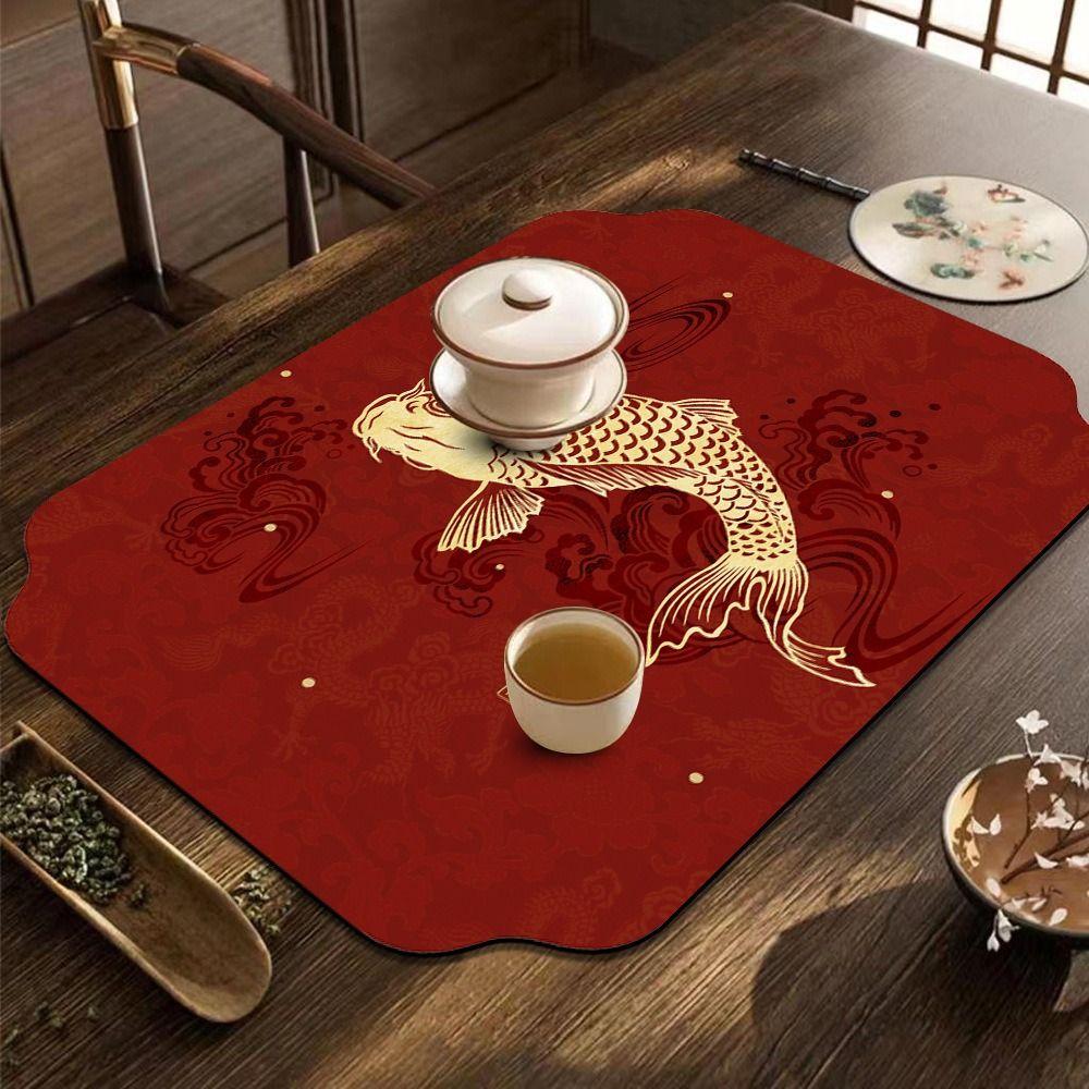 Absorbent Quick Dry Drain Mat Quickly Dry Dish Drying Mat Diatom Mud Tableware Pad  Coffee Machine