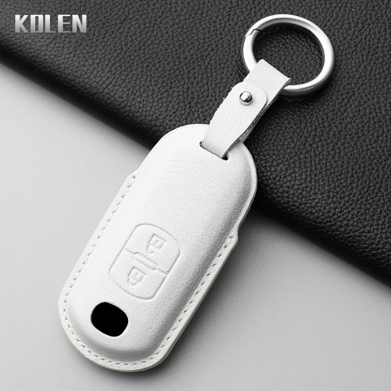 Leather Car Key Case Cover Shell For Mazda 2 3 6 Atenza Axela Demio Cx-5 Cx5 Cx-3 Cx3 Cx7 Cx-7 Cx-9 Cx9 Mx5 2 3 Buttons Keychain