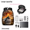 Seamless Gray Seal Pattern, Casual Daily Pack, Outing Laptop Carrier, 2D Flat Printing, Rucksack with Ample Capacity - Suitable for Tr