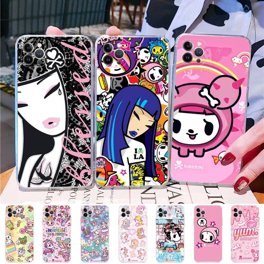 Fashion Brand T-Tokidoki Phone Case For IPhone 17 16 15 14 13 11 12 Pro Max 16 Plus Transparent