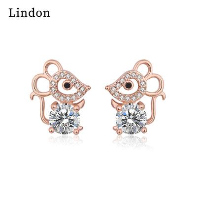 Lindon Damen-Ohrringe aus Kupferlegierung, Zirkon, Tropfenohrringe für Frauen, Hochzeit, Party, Geschenke