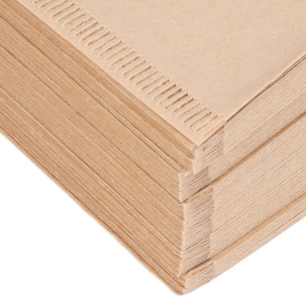 100 Pcs Set Unbleached Coffee Filter Cone No Chemical Coffee Drip Paper Coffee Brewing