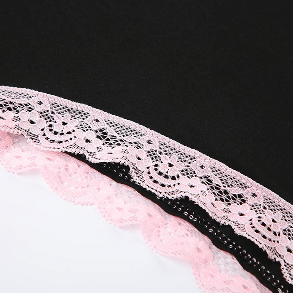 Women's Lace Trim Bodysuit Casual Sleeveless Spaghetti Strap Leotard Tops High Cut Playsuit