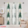 2 Stück, 2D-Flachdruckmuster Vorhänge Weihnachtsbaum Sterne Schneeflocken (3) Polyester, einfache Installation (ohne Stange) Geschenke Ldeal für