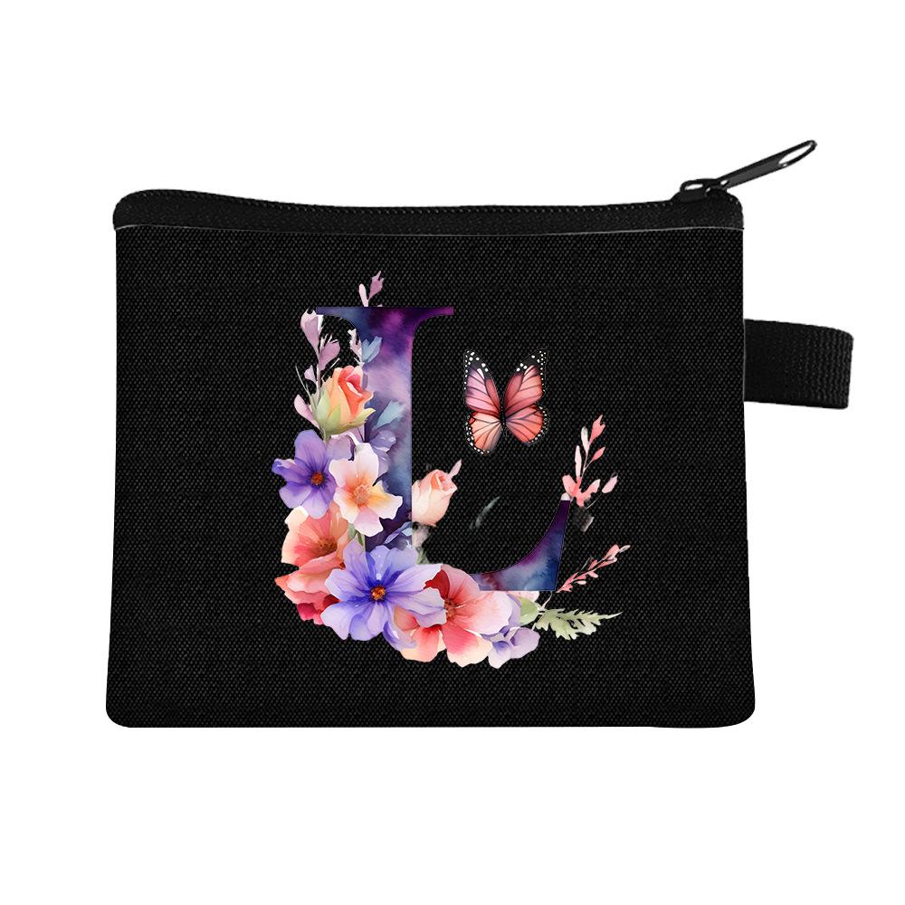 Letter Printed Children'S Change Bag Student Polyester Card Bag Simple Coin Storage Bag Portable Card Bag