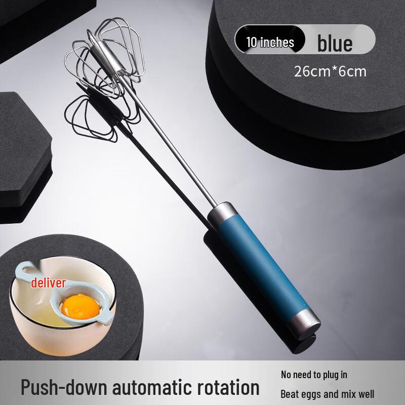 

Stainless Steel Semi-automatic Egg Beater Set