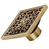 Copper Material For Floor Drain European Brass Shower Drain Bathroom Accessories 10x10cm Square Odor Prevention 1Set