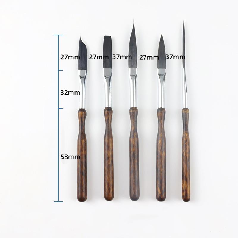 1/5Pcs Pinstriping Brush High Performance Detail Brush Portable Watercolor Oil Painting Brushes For Art Drawing Hand-Painted