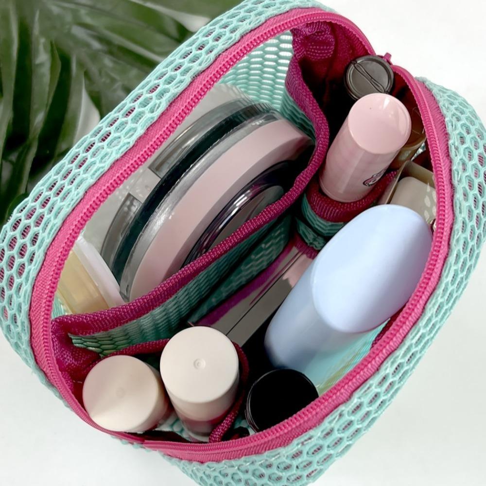 Small Capacity Square Mesh Storage Pouch Portable Clear Mesh Bag Creative Change Storage Bag  Men