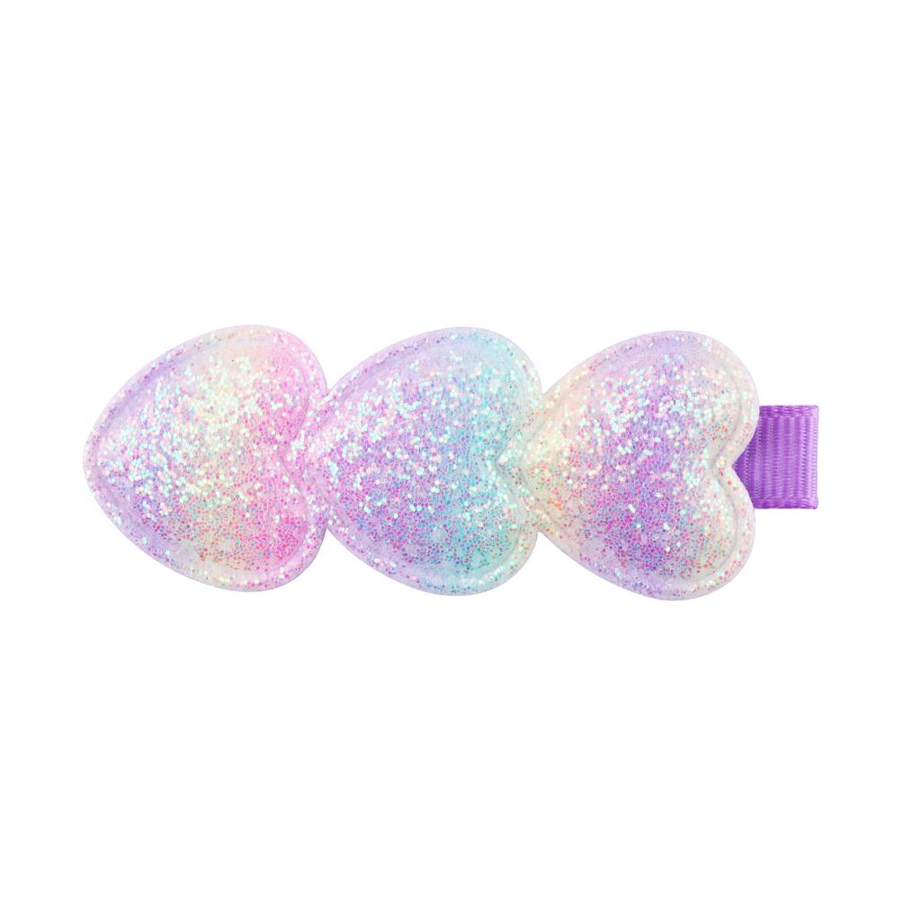 18 Stück Glitzernde Haarspangen für Mädchen Stern Herz Blume Pailletten Herzspangen Regenbogen Pferdeschwanz Haaraccessoires