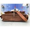 Men Genuine Brownish Leather Vintage Laptop Messenger Briefcase Bag Satchel