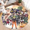 Naruto Characters Round Area Rug Carpet Rug For Living Room Bedroom Sofa Playroom Decor Nonslip Floor Mat