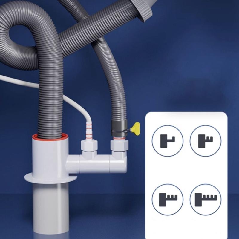 Kitchen Bathroom Drain Pipe Connector Universal Three Way Drain Pipe Connector Kitchen Bathroom drainages Pipe Filters