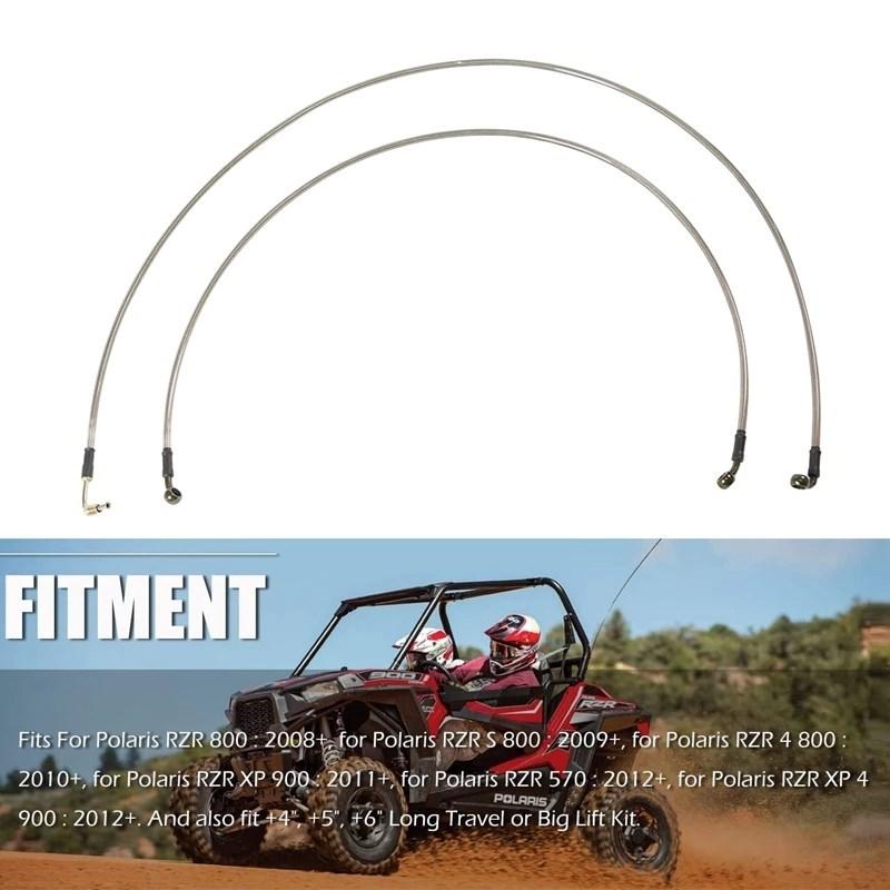 Przedłużone przewody hamulcowe przednie/tylne dla Polaris RZR 800/S 800/4 800/XP 900/570/XP 4 900