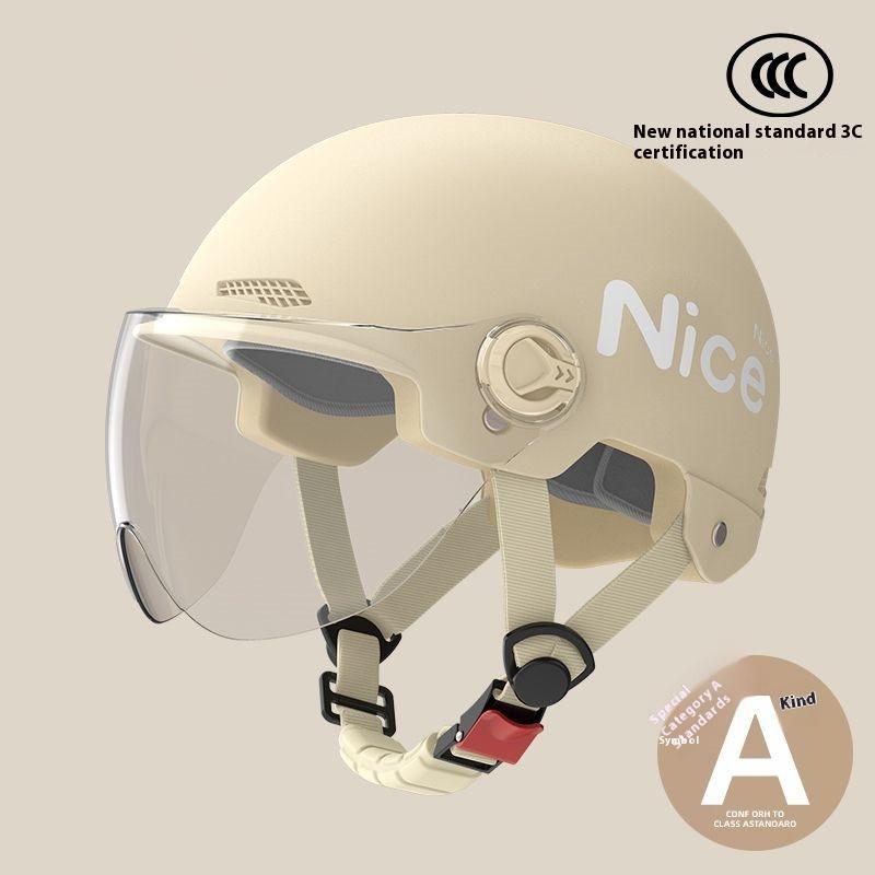 Electric Motorcycle Helmet Men's and Women's Battery Car Riding Sun Protection Summer Four Seasons Universal Helmet