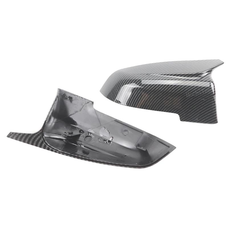 M5 Rearview Side Wing Mirror Cover Cap Carbon Fiber Pattern Black For BMW 5 6 7 Series F10 F11 F18 F07 F12 F13 F06 F01 F02 LCI