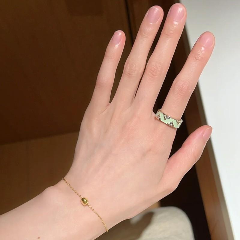 Unique Enamel Blue Mother Of Pearl Ring For Women Fashionable And Elegant Accessory