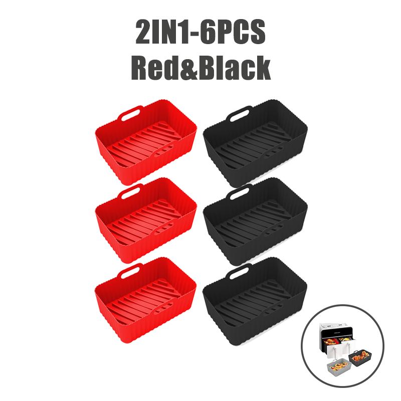 Food Grade Air Fryer Silicone Liners for Ninja Dual Air Fryer Non-Stick Air Fryer Basket Accessories for Ninja