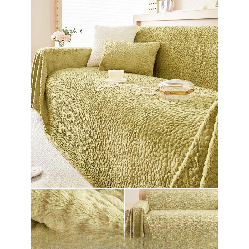 Sofa Cover Cloth Sofa Cover Full Cover Towel Winter Plush Sofa Carpet Mat Anti-Cat Scratch