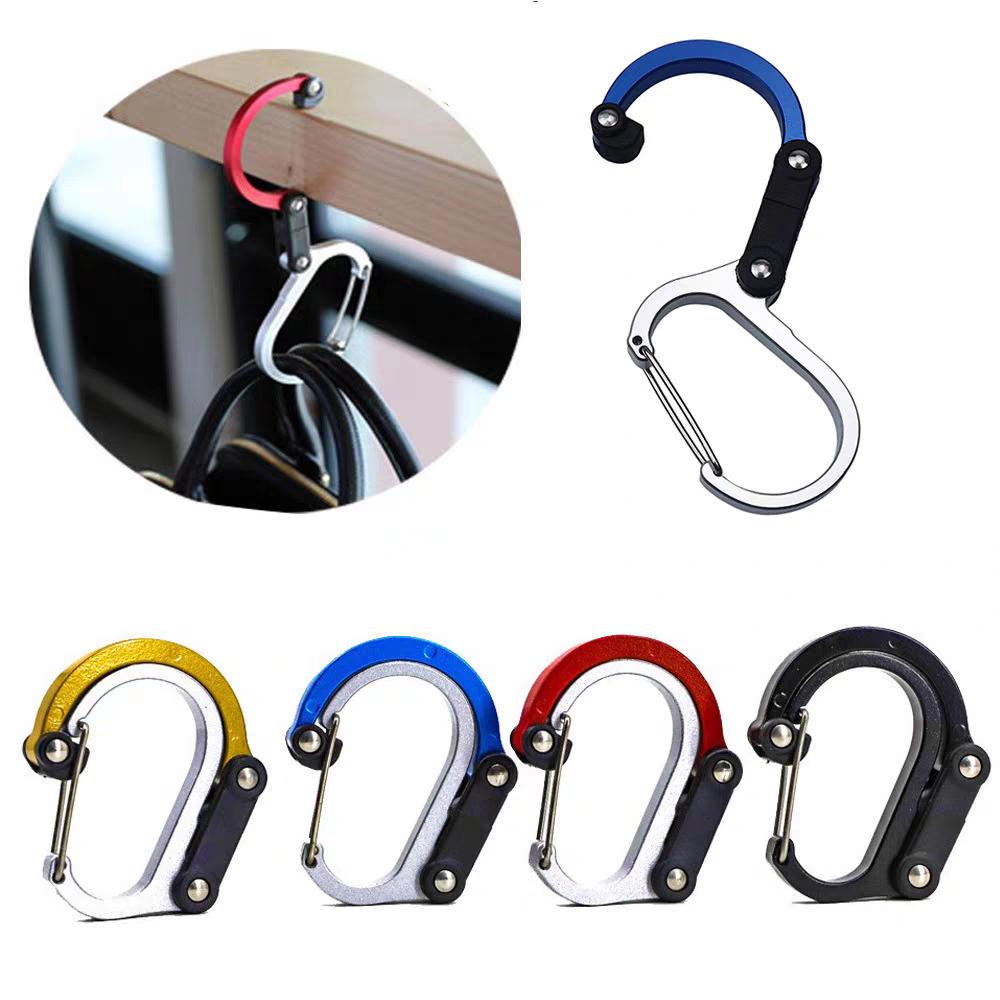 Multi Functional Aluminum Carabiner Mountaineering Buckle Quick Buckle for Outdoor Climbing Camping Climbing Clips Set