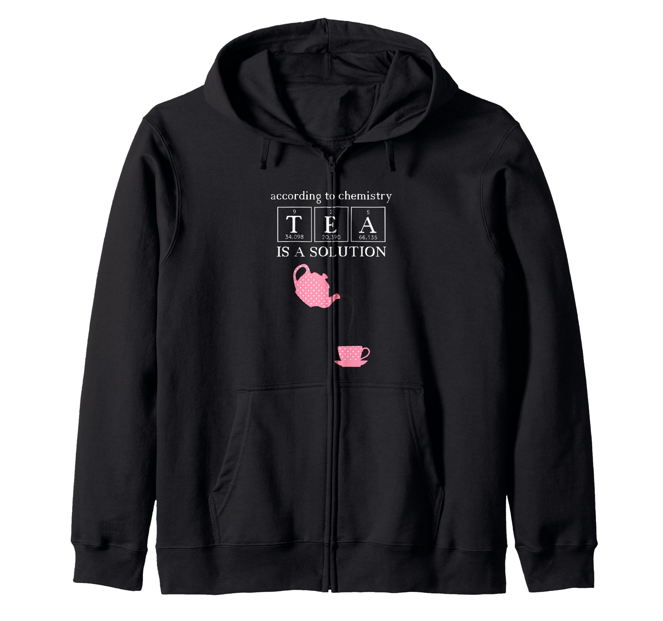 

- Pink Teapot and Cups - TEA Chemistry Solution - Zip Hoodie