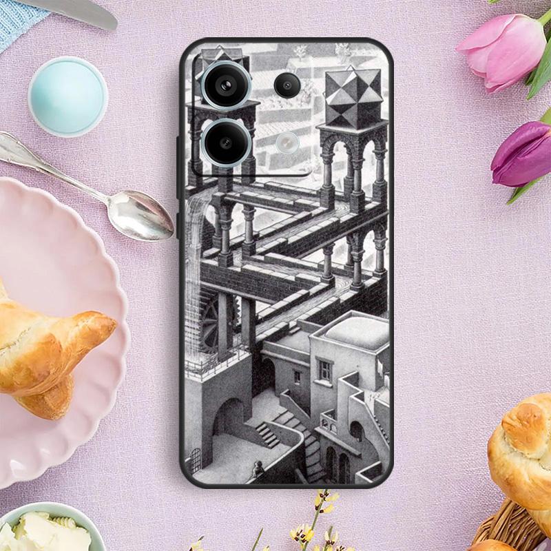 

Чехол для телефона Escher Staircases для Redmi Note 13 9 10 11 12 Pro Plus 10S 11S 12S Redmi 12 9C 10C 12C 13C Cover Redmi 13C