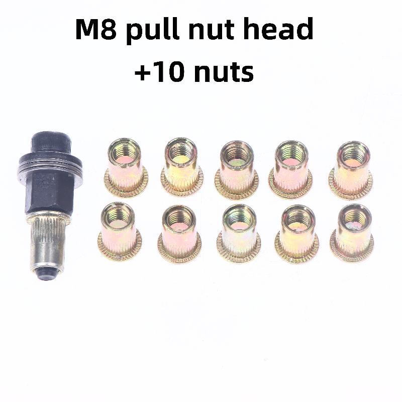 11Pcs Manual Riveter Nut Tool Accessory For Nuts M3 M4 M5 M6 M8 M10 M12 Simple Installation Hand Rivet Nut
