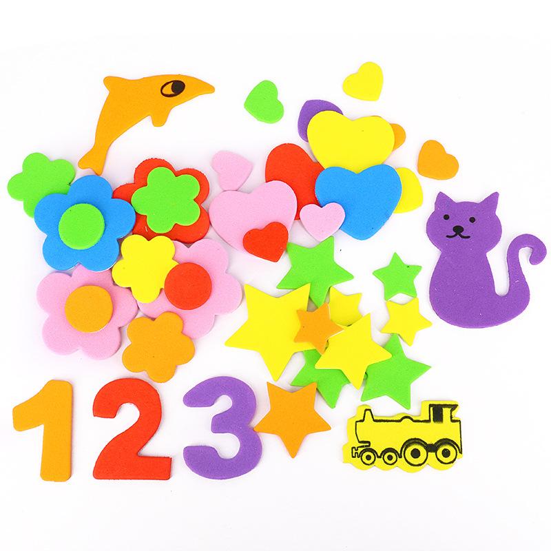 Sponge Sticker EVA Foam Children Handmade DIY Decorative Stickers Self-Adhesive Cartoon Style Soft Birthday Gifts Rewards TMZ