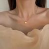 Elegant Women's Square Shell Necklace: Versatile, Simple, and Stylish Clavicle Chain Accessory