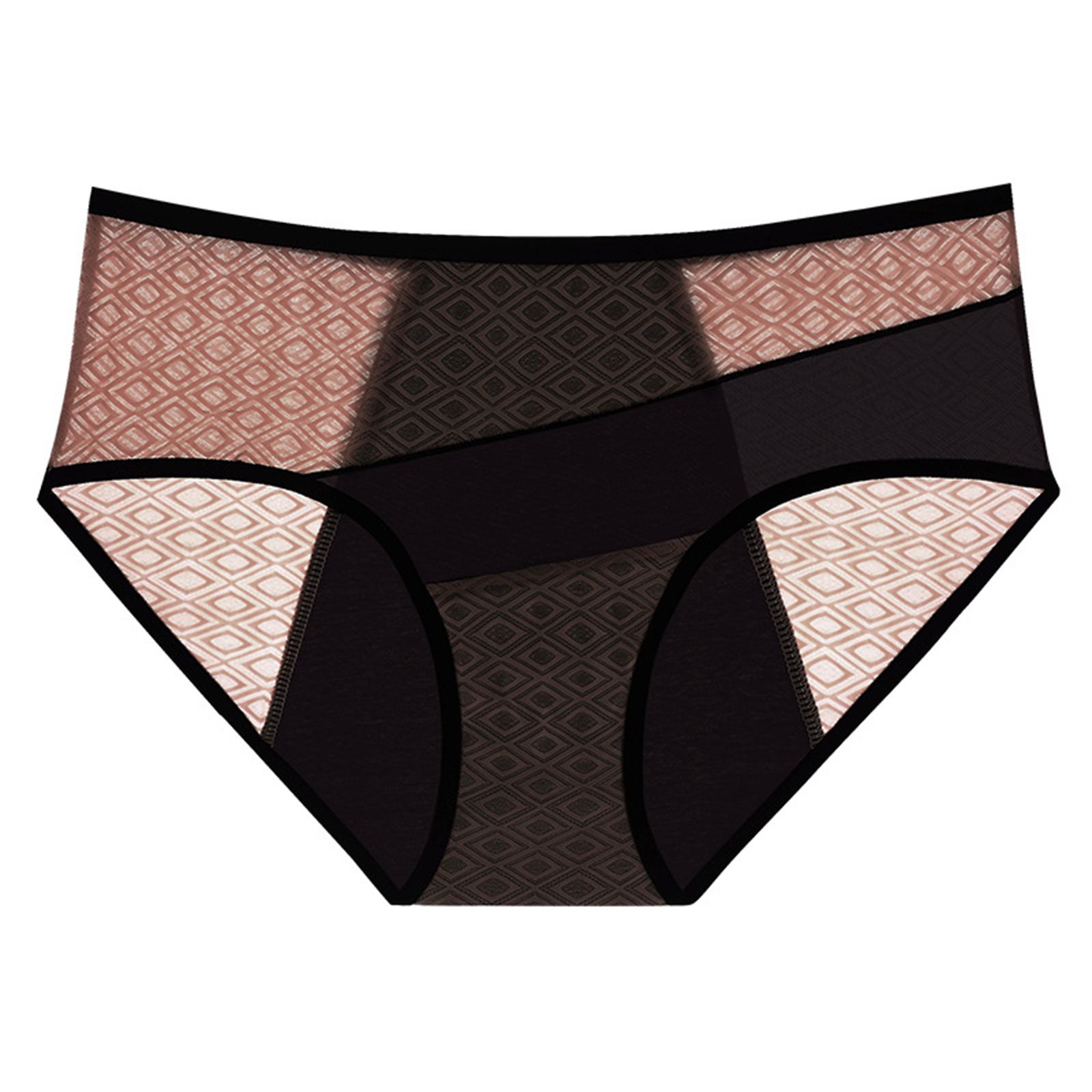 

Ladies Mid Waist Breathable Physiological Underwear, Menstrual Hygiene Pants L коричневий