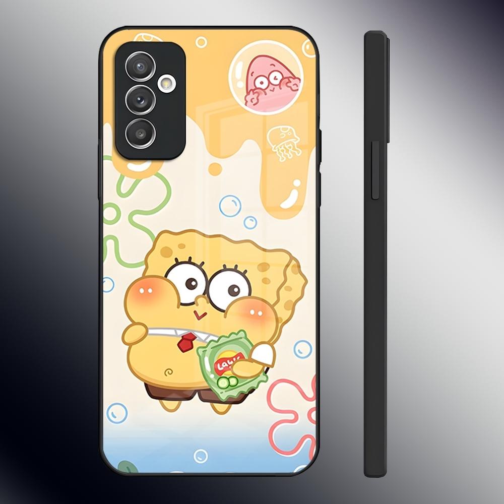 Spongebob Patrick Star Glass Phone Case For Samsung S24 Ultra S23 S22 S21 Plus S20 Fe A54 A34 A53 A16