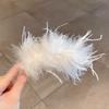 Fumede Women's Ostrich Feather Hair Claw Clip Set