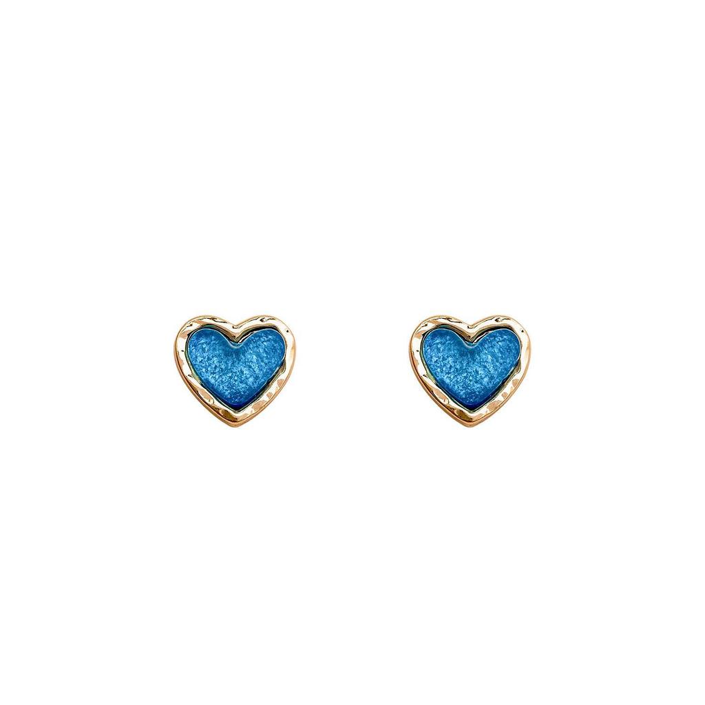 925 Silver Korean Blue Starry Sky Love Earrings: Elegant & Fashionable Design for Women