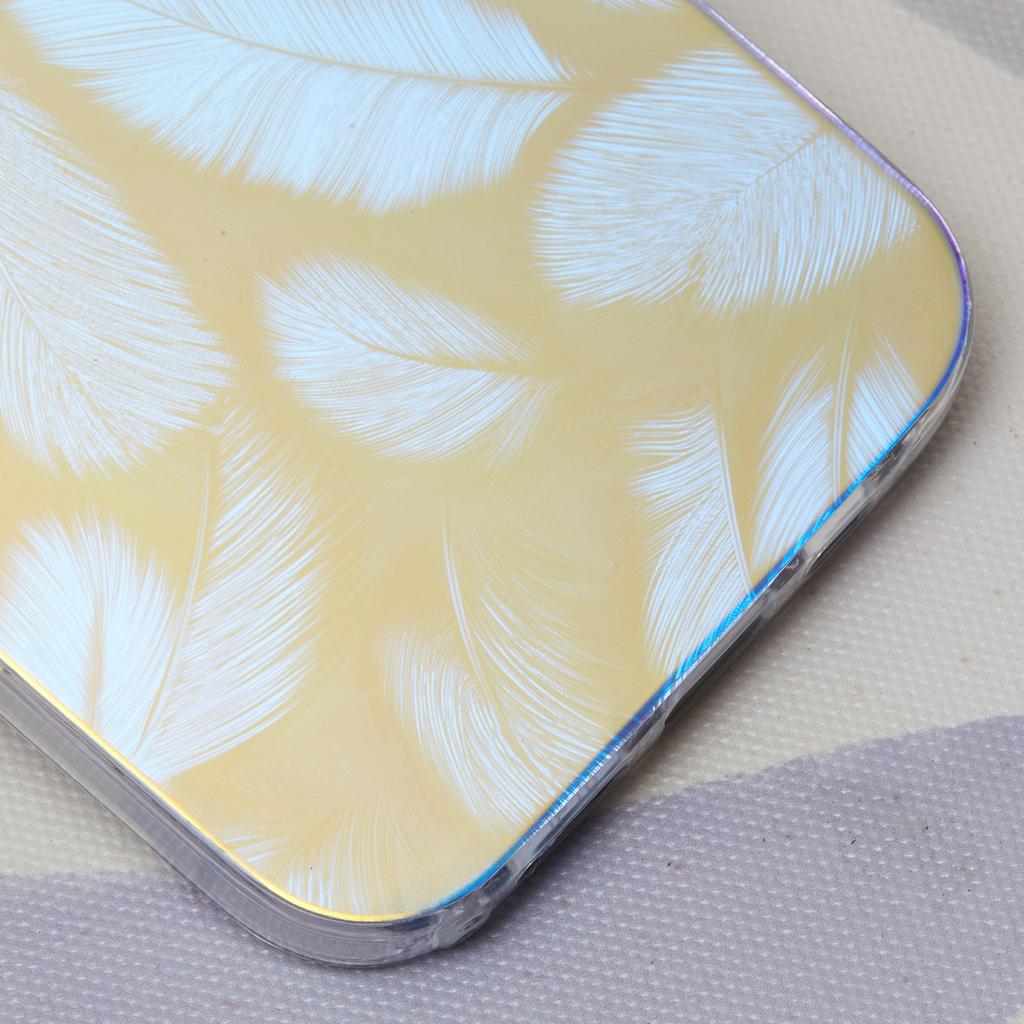 For iPhone 16 Case Silicone+PC IMD Laser Texture Matte Phone Cover