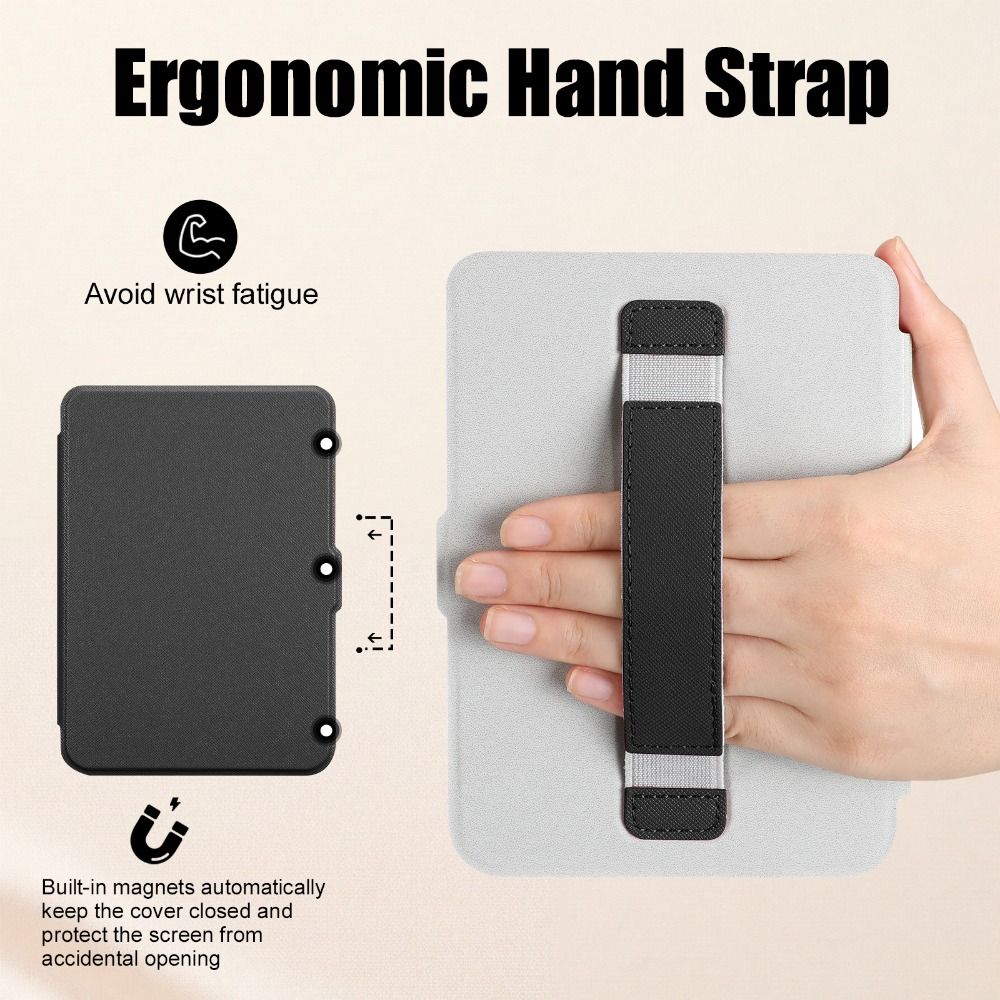 Auto Wake/Sleep Case Snap-on Protective Shell e-Reader Cover for KOBO Clara Color/2E/BW 6 inch