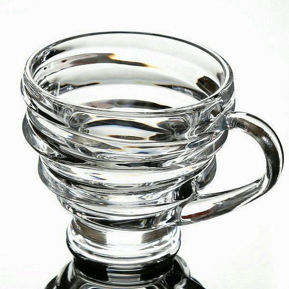2pcs Vintage Transparent Glass Mug Water Cup Coffee Cup Milk Cup Mug Beer Cup Drinkwear