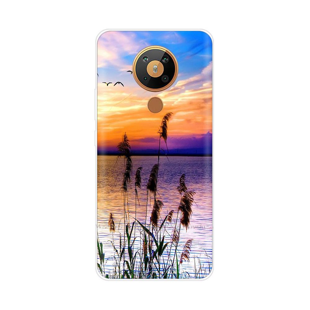 For Nokia 5.3 Case Transparent Phone Case Printing Bumper For Nokia 5.3 Nokia5.3 Case Back Cover 6.55'' TPU Soft Silicone Shells