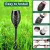 LED Solar Flame Light Outdoor,Waterproof 12LEDs Torches Landscape Lamp for Outdoor Courtyard Garden Yard,Halloween Decorations