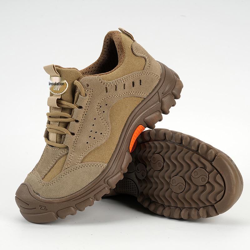 

Four Seasons Anti-Impact Steel Toe Non-Slip Lightweight Safety Shoes Khaki; 41