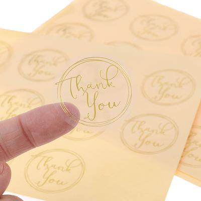 120Pcs Transparent Round Thank You Seal Sticker Diy Baking Gift Box Label