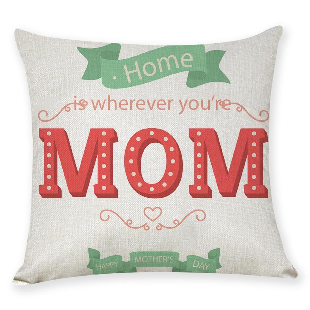 Mother's Day Linen Pillowcase Mother's Day Gift Home Decoration Ornaments