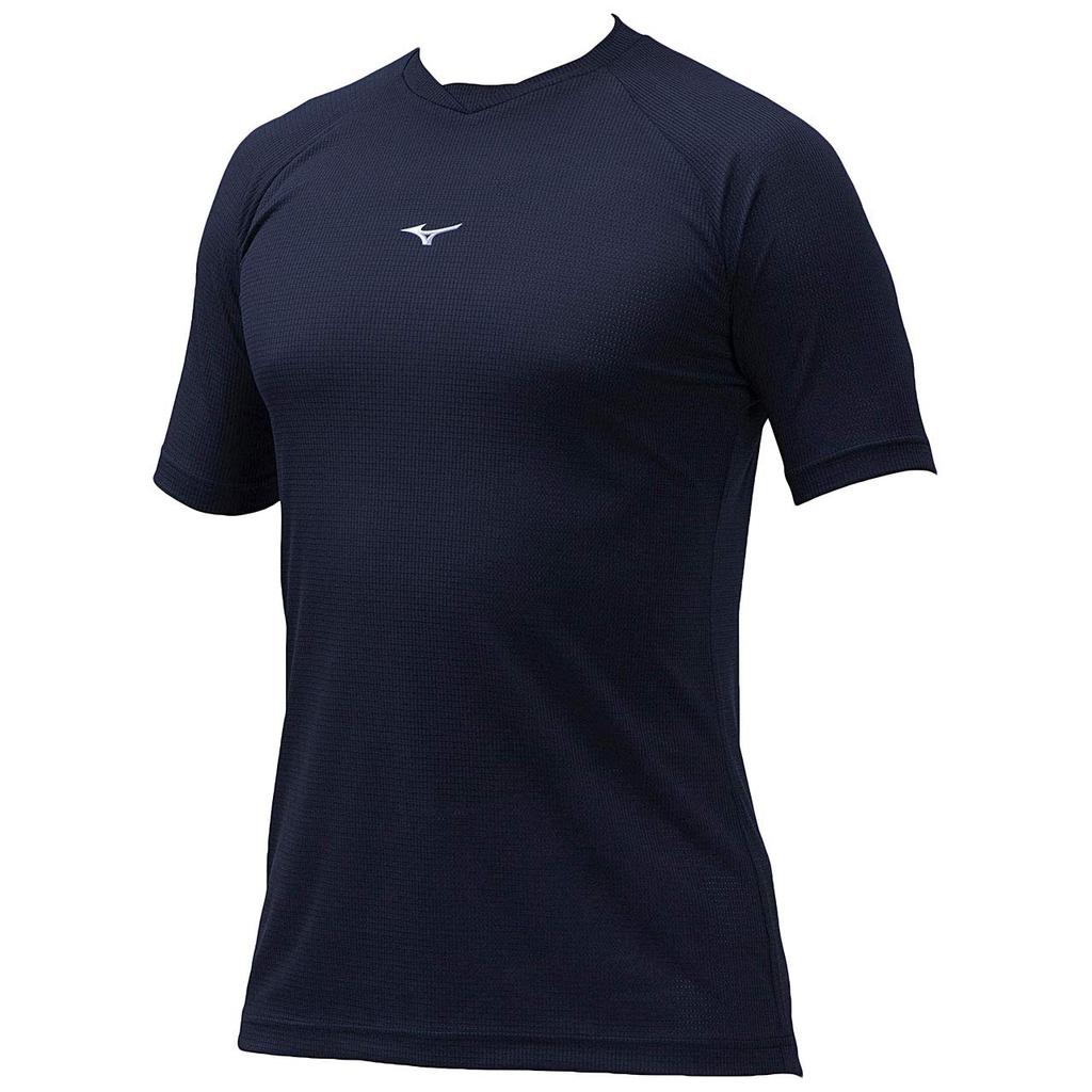 Mizuno KUGEKI Baseball Low Short 12JA0P37 XO Undershirt, Neck, Sleeve, (14), Navy,