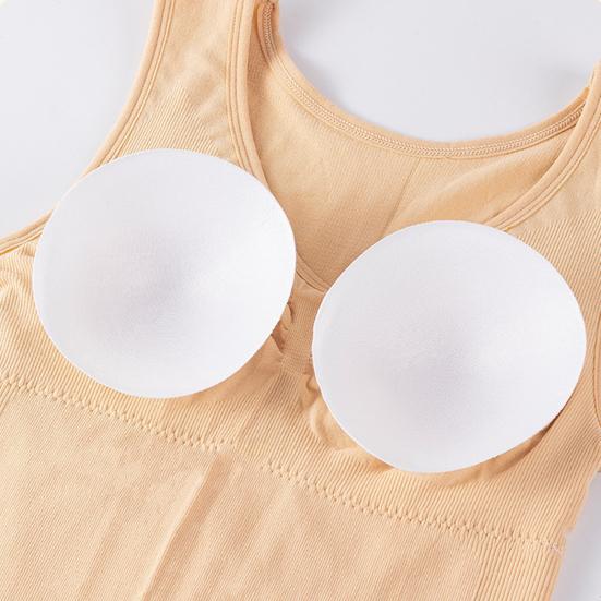 Seamless Body Shaper Bra Tank Top Women Tummy Control Removable Pad Wide Shoulder Strap Underwear Slimming Vest Corset Shapewear
