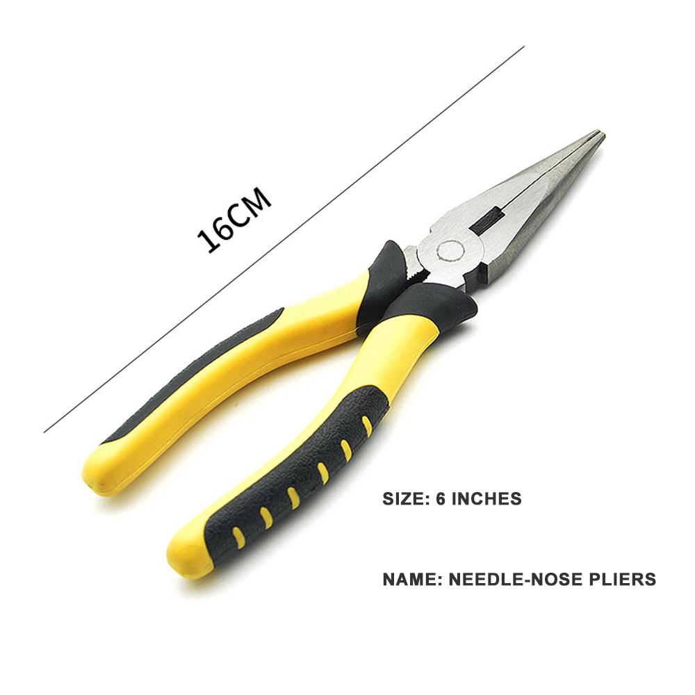 Clește multifuncțional cu tăietoare de sârmă de calitate industrială, clește cu vârf ascuțit din oțel cu conținut ridicat de carbon, duze înclinate de 6 și 8 inci