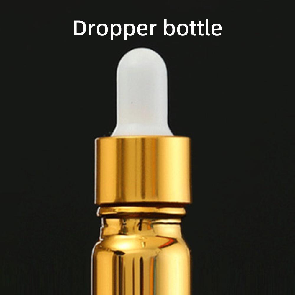 

5ml-100ml Golden Electroplating Fine Oil Bottle Sample Bottle Glue Head Dropper Bottle Press Drop Separation Empty Bottle 10ml&5pcs